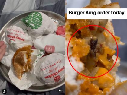 Mumbai woman ordered a burger from Burger King Dead Insect Found Viral | Viral Video: महिला ने बर्गर किंग से ऑर्डर किया बर्गर, पहली बाइट लेते ही निकला कीड़ा; वीडियो देख घिना जाएंगे आप