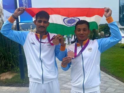 asian games Canoe sprint Men's C2 1000m team win bronze | Asian Games: भारत ने पुरूषों की केनोए युगल 1000 मीटर में कांस्य जीत रचा इतिहास, 1994 के बाद इस खेल में पहला पदक asian games Canoe sprint Men's C2 1000m team win bronze | Asian Games: भारत ने पुरूषों की केनोए युगल 1000 मीटर में कांस्य जीत रचा इतिहास, 1994 के बाद इस खेल में पहला पदक