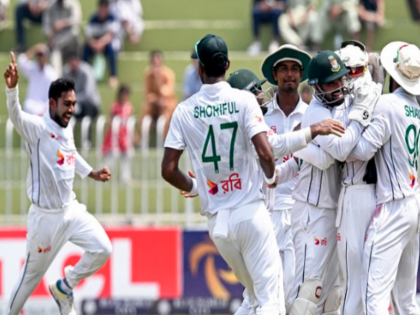 Bangladesh defeating Pakistan by 10 wickets in the first test HISTORY IN RAWALPINDI | Pakistan vs Bangladesh: बांग्लादेश ने पाकिस्तान को पहले टेस्ट में 10 विकेट से हराकर इतिहास रचा, 23 साल बाद मिली पहली जीत