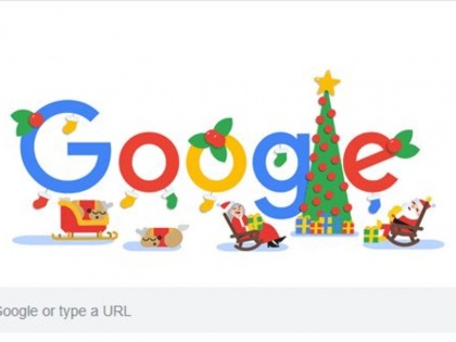 Google wishes Happy Holidays merry Christmas by google doodle | गूगल-डूडल: क्रिसमस पर गूगल ने डूडल बनाकर दी लोगों को बधाई, सेंटा भी आ रहे हैं नजर
