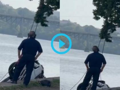 VIDEO: Couple was having sex in the car, reverse gear was put by mistake, Range Rover fell into the river | VIDEO: कार में शारीरिक संबंध बना रहा था कपल, गलती से डल गया रिवर्स गियर, नदी में जा गिरी रेंज रोवर