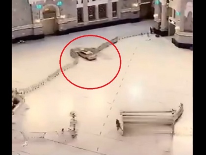 Saudi Arabia driver rams car into gate of Mecca Grand Mosque video on social media viral | सऊदी अरब में एक व्यक्ति ने मक्का में बड़ी मस्जिद के गेट पर कार से टक्कर मारी, घटना का वीडियो आया सामने