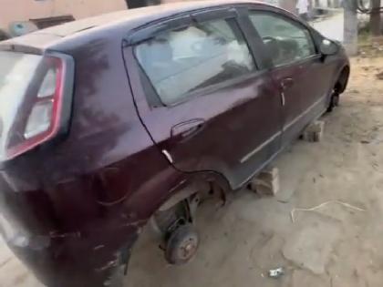 Robbers Steal Car Tyres of Journalist Crew Covering Lok Sabha Elections 2024 in Haryana Karnal watch video | Watch: कार छोड़ टायर चुरा ले गए चोर, करनाल में चोरों का कारनामा, लोकसभा चुनाव कवर करने गए पत्रकार ने शेयर किया वीडियो