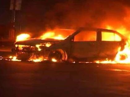 in bihar fire broke out in a car in supaul late in the evening people sitting in the car | चलती कार में लगी आग से ड्राइवर सहित एक व्यक्ति की जलकर हुई दर्दनाक मौत, पुलिस जांच में जुटी in bihar fire broke out in a car in supaul late in the evening people sitting in the car | चलती कार में लगी आग से ड्राइवर सहित एक व्यक्ति की जलकर हुई दर्दनाक मौत, पुलिस जांच में जुटी
