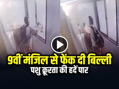 Cat Thrown from 9th floor animal cruelty video goes viral | VIDEO: बिल्डिंग की 9वीं मंजिल से फेंक दी बिल्ली,पशु क्रूरता की हदें पार, वीडियो वायरल Cat Thrown from 9th floor animal cruelty video goes viral | VIDEO: बिल्डिंग की 9वीं मंजिल से फेंक दी बिल्ली,पशु क्रूरता की हदें पार, वीडियो वायरल