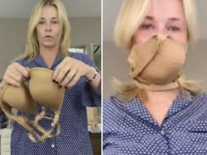 Comedian Chelsea Handler makes a mask out of bra video share on instagram | कोरोना वायरस से बचने के लिए मशहूर एक्ट्रेस ने ब्रा से बनाया मास्क, वीडियो शेयर कर फैंस को बताया तरीका
