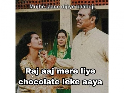 Chocolate Day 2023 Rahul's Simran's meme on Chocolate Day went viral on Twitter, you will not be able to stop laughing after reading these funny memes | Chocolate Day 2023: चॉकलेट डे पर राहुल की सिमरन का मीम ट्विटर पर हुआ वायरल, इन मजेदार मीम्स को पढ़कर हंसी नहीं रोक पाएंगे आप