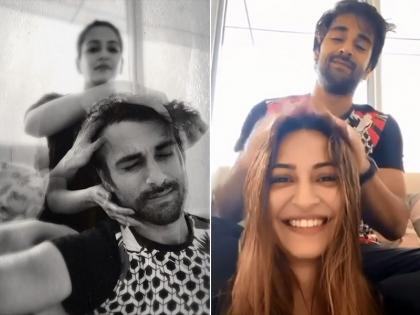 पुल्कित सम्राट आणि कृति खरबंदा लॉकडाऊनमध्ये करतायेत रोमान्स, पाहा त्यांचा हटके रोमँटिक अंदाज