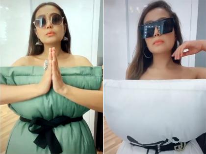 Neha Kakkar getting trolled for her pillow challenge