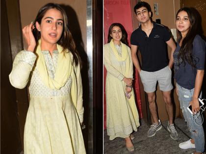 भाई इब्राहिम के साथ स्टाइलिश लुक में नजर आईं सारा अली खान, आप भी देखें मस्तीभरे अंदाज की खास फोटो