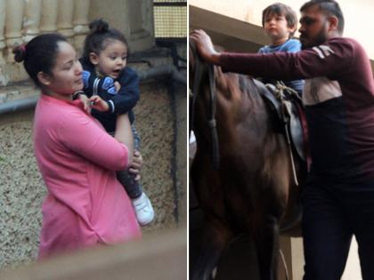तैमूर की बहन इनाया के साथ दिखा स्टाइलिश अंदाज, कभी झूला तो कभी घुड़सवारी करते आए नजर