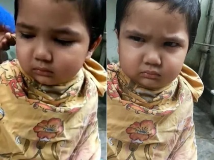 Child hilarious reaction during haircut goes viral watch full video here | VIDEO: हेयरकट कराने गए छोटे से बच्चे को आया नाई पर गुस्सा, रोते हुए कहा- तुम्हारे सारे बाल काट दूंगा...