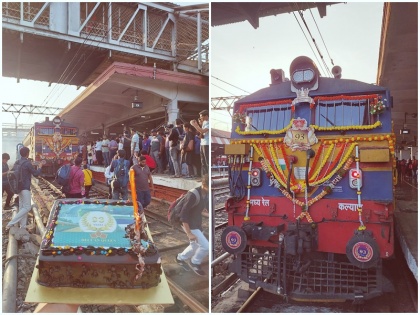 Deccan Queen completes 93 years of operation rail lovers celebrate train's birthday by cutting cake | 'डेक्कन क्वीन' के 93 वर्ष पूरे, ट्रेन को फूलों से सजाया गया, दो बड़े केक काटकर मनाया गया जन्मदिन, देखें