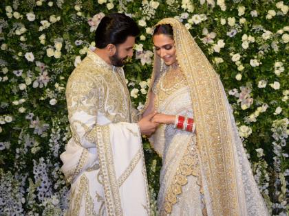 deepika padukone ranveer singh mumbai wedding reception photos and videos | तीसरे रिसेप्शन में शाही अंदाज में नजर आए दीपिका-रणवीर, फोटो और वीडियो देख फैंस थाम लेंगे दिल