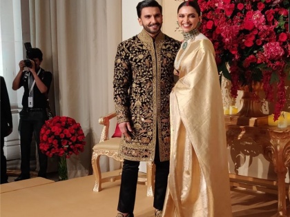 Deepika Ranveer Wedding Reception photos | रिसेप्शन में दीपिका-रणवीर इस शाही अंदाज में आए नजर, फोटो हुई वायरल  