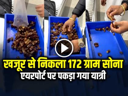 Delhi Airport Gold Smuggling From Date palm 172 gram of gold hidden inside dates | VIDEO: खजूर से निकला 172 ग्राम सोना, एयरपोर्ट पर पकड़ा गया यात्री, ऐसी तस्करी नहीं देखी होगी, देखें वीडियो