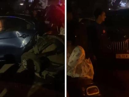 Delhi Car Accident speeding BMW car parked vehicle residents of Kolhapur 4 seriously injured Greater Kailash Enclave-II admitted AIIMS trauma centre | Delhi Car Accident: तेज रफ्तार बीएमडब्ल्यू कार ने खड़ी गाड़ी में पीछे से जोरदार टक्कर मारी, कोल्हापुर के रहने वाले 4 लोग गंभीर रूप से घायल, कार महिला चला रही थी