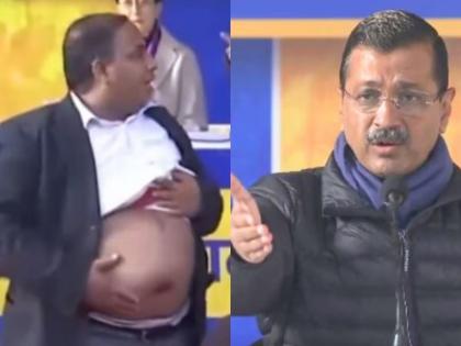 VIDEO: Kejriwal praising Delhi's health system during a pc, a person showed his stomach and said 'I am not getting treatment' | VIDEO: केजरीवाल प्रेस वार्ता के दौरान दिल्ली की स्वास्थ्य व्यवस्था की कर रहे थे प्रशंसा, इसी दौरान एक शख्स अपना पेट दिखाकर कहने लगा 'मुझे इलाज नहीं मिल रहा'