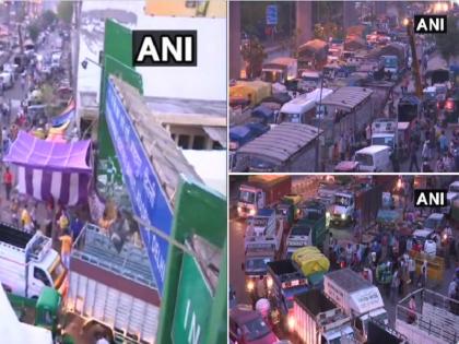 Delhi Azadpur Sabzi Mandi now remain open 24 hours Traffic outside today | दिल्ली: लॉकडाउन में आज से 24 घंटे खुलेगी आजादपुर मंडी, पहले ही दिन उड़ी सोशल डिस्टेंसिंग की धज्जियां, देखें Video Delhi Azadpur Sabzi Mandi now remain open 24 hours Traffic outside today | दिल्ली: लॉकडाउन में आज से 24 घंटे खुलेगी आजादपुर मंडी, पहले ही दिन उड़ी सोशल डिस्टेंसिंग की धज्जियां, देखें Video