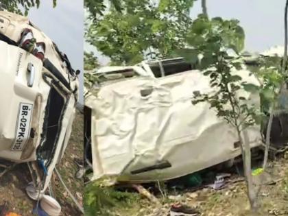 Delhi-Mumbai Expressway Bihar SOG vehicle overturned Sub Inspector Mukund Murari Constable Vikas Kumar died accident 4 policemen seriously injured | दिल्ली-मुंबई एक्सप्रेसवेः बिहार एसओजी की गाड़ी पलटी, हादसे में सब इंस्पेक्टर मुकुंद मुरारी और कांस्टेबल विकास कुमार की जान गई, 4 पुलिसकर्मी गंभीर रूप से घायल Delhi-Mumbai Expressway Bihar SOG vehicle overturned Sub Inspector Mukund Murari Constable Vikas Kumar died accident 4 policemen seriously injured | दिल्ली-मुंबई एक्सप्रेसवेः बिहार एसओजी की गाड़ी पलटी, हादसे में सब इंस्पेक्टर मुकुंद मुरारी और कांस्टेबल विकास कुमार की जान गई, 4 पुलिसकर्मी गंभीर रूप से घायल
