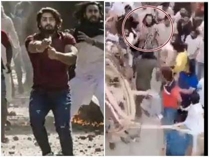 Delhi riots accused Sharukh Pathan gets hero welcome as he reaches home on 4-hour parole Watch video | दिल्ली दंगों का आरोपी शाहरुख पठान को 4 घंटे की मिली पैरोल तो हीरो की तरह लोगों ने किया स्वागत, बजी सीटियां, वीडियो देखें