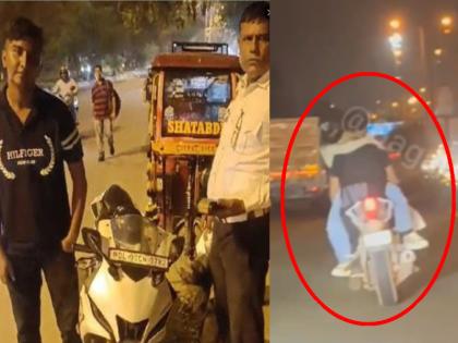 Delhi Couple Romance on Bike Police Catch Man After Video of Him Romancing Performing Stunt With Girlfriend on Motorcycle in Vikaspuri Goes Viral | Delhi Couple Romance on Bike: बाइक पर गर्लफ्रेंड संग 'डेंजरस रोमांस' करना पड़ा भारी, पुलिस ने लिया एक्शन; वीडियो वायरल