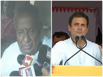 Deve Gowda had a telephonic conversation with Rahul Gandhi to discuss the current political situation in Karnataka | कर्नाटक में सत्ता संघर्ष: राहुल गांधी ने एचडी देवगौड़ा को किया कॉल, इन मुद्दों पर हुई चर्चा