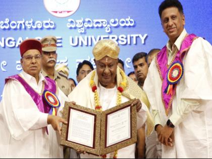HD Deve Gowda and ISRO Chairman S Somnath awarded honorary doctorates by Bangalore University | पूर्व पीएम एचडी देवेगौड़ा और इसरो अध्यक्ष एस सोमनाथ को बैंगलोर विश्वविद्यालय द्वारा मानद डॉक्टरेट की उपाधि से सम्मानित किया गया