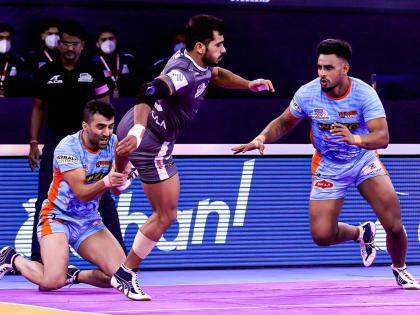 Pro Kabaddi League 2021-22 Jaipur Pink Panthers defeated Puneri Paltan 31-26 Haryana Steelers defeated Bengal Warriors 41-37 | Pro Kabaddi League 2021-22: जयपुर पिंक पैंथर्स ने पुणेरी पलटन को, हरियाणा स्टीलर्स ने बंगाल वॉरियर्स को दी शिकस्त