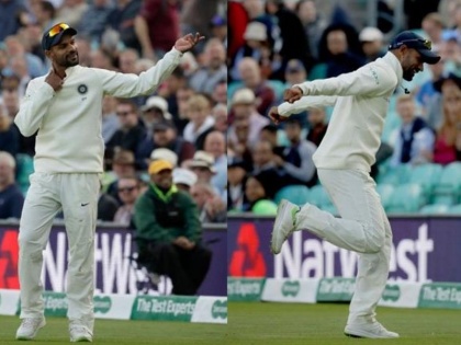 India vs England: Shikhar Dhawan shows off his bhangra steps, Harbhajan does it in Commentary Box | ओवल टेस्ट में शिखर धवन ने मैदान में किया भांगड़ा, कमेंट्री बॉक्स में हरभजन ने अंग्रेज कमेंटेटर को झुमाया