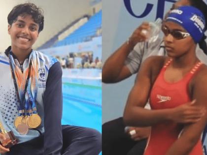 National Games Dhinidhi Desinghu 14-year-old Paris Olympian clinches 3 gold medals in swimming at National Games | National Games Dhinidhi Desinghu: कौन हैं 14 वर्षीय धीनिधि देसिंघु?, राष्ट्रीय खेलों में तीन स्वर्ण पदक जीतकर...