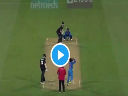 India vs New Zealand, 5th ODI: MS Dhoni’s presence of mind catches James Neesham short of the crease | VIDEO: भारत ने की LBW की अपील, मगर जेम्स नीशम को किसी और वजह से ही लौटना पड़ा पवेलियन