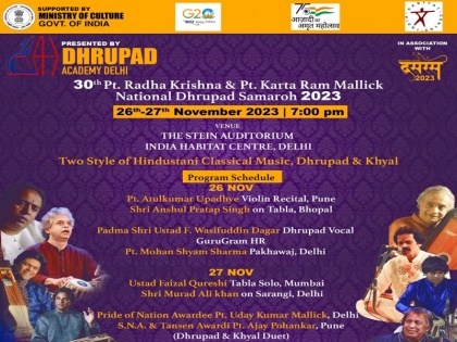 Dhrupad Academy is organizing a colorful presentation of Hindustani classical music, Dhrupad and Khayal in Delhi | ध्रुपद अकादमी दिल्ली में हिंदुस्तानी शास्त्रीय संगीत, ध्रपुद और ख्याल के रंगारंग प्रस्तुती का कर रही है आयोजन