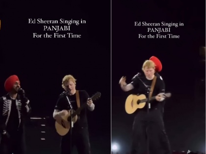 Ed Sheeran sings Punjabi song with Diljit Dosanjh won everyone's heart with his performance watch video | Ed Sheeran Concert: दिलजीत दोसांझ के साथ एड शीरन ने गाया पंजाबी गाना, परफॉर्मेंस से जीता सबका दिल