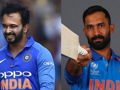 Indian Cricket Team Dinesh Karthik Kedar Jadhav not hit fours sixes 22-yard pitch 2 legends goodbye cricket two days know record book | Indian Cricket Team: 22 गज वाली पिच पर चौके और छक्के नहीं बरसाएंगे कार्तिक और केदार, दो दिन में 2 दिग्गज ने क्रिकेट को कहा अलविदा, जानें रिकॉर्ड बुक
