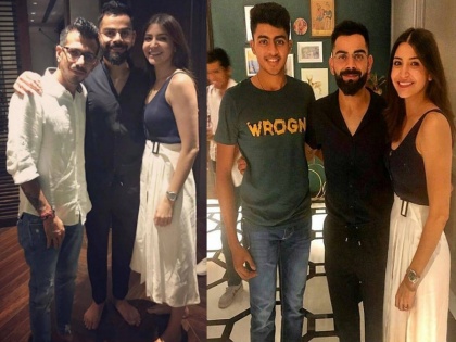 IPL 2019: Virat Kohli and Anushka Sharma host dinner party for RCB Team Members | विराट-अनुष्का ने अपने घर पर आरसीबी के खिलाड़ियों के लिए रखी डिनर पार्टी, देखें इनसाइड फोटोज