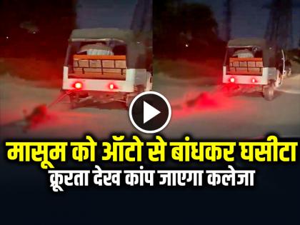 Dog Tied Behind Auto Rickshaw and Dragged, Greater Noida video goes viral | मासूम को ऑटो रिक्शा से बांधकर घसीटा, क्रूरता देख कांप जाएगा कलेजा, ग्रेटर नोएडा का वीडियो वायरल, एक व्यक्ति गिरफ्तार Dog Tied Behind Auto Rickshaw and Dragged, Greater Noida video goes viral | मासूम को ऑटो रिक्शा से बांधकर घसीटा, क्रूरता देख कांप जाएगा कलेजा, ग्रेटर नोएडा का वीडियो वायरल, एक व्यक्ति गिरफ्तार