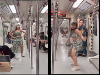Instagram reels in Delhi Metro viral video girl dancing in the metro | Viral video: दिल्ली मेट्रो में इंस्टाग्राम रील बनाने का एक और वीडियो वायरल, लोगों ने कहा- इसे महामारी घोषित किया जाए