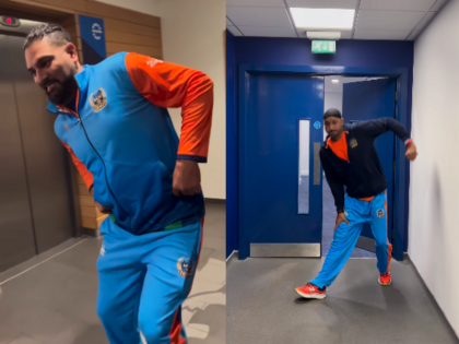Vicky Kaushal Bad Newz viral song Tauba Tauba Yuvraj Singh, Harbhajan and Suresh Raina recreated | युवराज सिंह, हरभजन और सुरेश रैना ने किया 'तौबा तौबा' पर किया डांस, देखकर हंसी नहीं रुकेगी