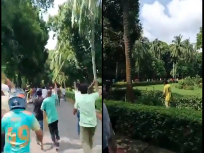 Video mob has breached Bangladesh Prime Minister Sheikh Hasina Official residence in Ganabhaban Dhaka | Video: बांग्लादेश में प्रधानमंत्री शेख हसीना के आवास में घुसी भीड़, आधिकारिक आवास में तोड़फोड़ की, देखें Video mob has breached Bangladesh Prime Minister Sheikh Hasina Official residence in Ganabhaban Dhaka | Video: बांग्लादेश में प्रधानमंत्री शेख हसीना के आवास में घुसी भीड़, आधिकारिक आवास में तोड़फोड़ की, देखें