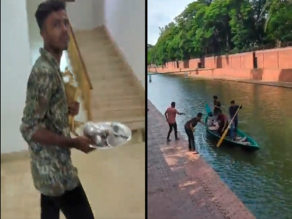 Bangladesh Protests LIVE Updates Sheikh Hasina crowd created havoc in the residence | Bangladesh Protests LIVE Updates: प्रधानमंत्री आवास में भीड़ ने जमकर किया उत्पात, चुरा कर ले गए सामान, नाव भी चलाई, देखें Bangladesh Protests LIVE Updates Sheikh Hasina crowd created havoc in the residence | Bangladesh Protests LIVE Updates: प्रधानमंत्री आवास में भीड़ ने जमकर किया उत्पात, चुरा कर ले गए सामान, नाव भी चलाई, देखें