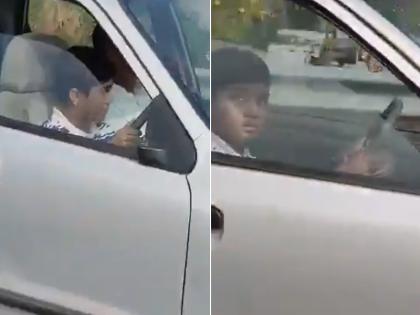 10 year old spotted driving car in hyderabad video viral police issued challan | 10 साल का छोटू ड्राइवर, ऐसे भगा रहा था कार पकड़ने वाले के पसीने छूटे, विडियो देखें कैसे कटा चालान 10 year old spotted driving car in hyderabad video viral police issued challan | 10 साल का छोटू ड्राइवर, ऐसे भगा रहा था कार पकड़ने वाले के पसीने छूटे, विडियो देखें कैसे कटा चालान