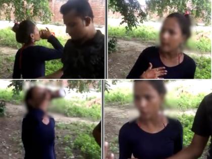 Drunk Girl Creates Ruckus and Challenged Uttar Pradesh Police To take action | वीडियोः सरेआम पुलिस से दबंगई करती रही ड्रंक गर्ल, पुलिसवाले कहते रहे- पीओ-पीओ