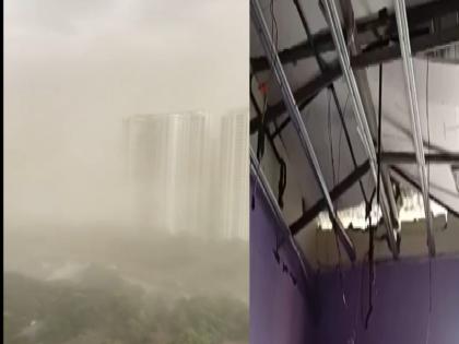 Mumbai Weather Dust storm damages building in Thane residents evacuated | Mumbai Weather: मुंबई में अचानक बदला मौसम, ठाणे में धूल भरी आंधी से इमारत क्षतिग्रस्त; सुरक्षित निकाले गए लोग