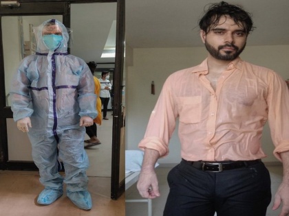 doctors sweats drenched photos shows how difficult to wear ppe kit for long hours | डॉक्टर ने शेयर किया पीपीई किट पहने रहने का दर्द, तस्वीरें पोस्ट कर कहा- आपके साथ की जरूरत है