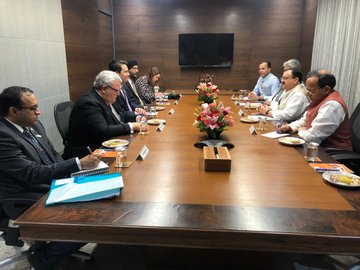 New Zealand Opposition leader Simon Bridges meets BJP Working President Nadda, discusses relations between the two countries | भाजपा कार्यकारी अध्यक्ष नड्डा से मिले न्यूजीलैंड विपक्ष के नेता सिमोन ब्रिजेस, दोनों देशों के संबंधों पर चर्चा New Zealand Opposition leader Simon Bridges meets BJP Working President Nadda, discusses relations between the two countries | भाजपा कार्यकारी अध्यक्ष नड्डा से मिले न्यूजीलैंड विपक्ष के नेता सिमोन ब्रिजेस, दोनों देशों के संबंधों पर चर्चा