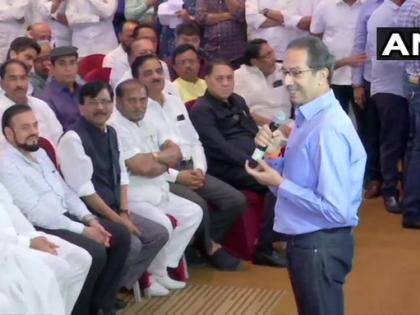 "Empty the path" for Shiv Sena-NCP-Congress alliance, now we will tell what Shiv Sena: Uddhav | शिवसेना-राकांपा-कांग्रेस गठबंधन के लिए ‘‘रास्ता खाली’’ करो, अब हम बताएंगे शिवसेना क्या चीजः उद्धव "Empty the path" for Shiv Sena-NCP-Congress alliance, now we will tell what Shiv Sena: Uddhav | शिवसेना-राकांपा-कांग्रेस गठबंधन के लिए ‘‘रास्ता खाली’’ करो, अब हम बताएंगे शिवसेना क्या चीजः उद्धव
