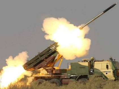 Pinaka Missile System developed by Defence Research & Development Organisation (DRDO) was again successfully tested today off the Odisha coast. | महज 44 सेकंड में 12 रॉकेट दागने में सक्षम, पिनाक मिसाइल का परीक्षण, जानिए खासियत, देखें वीडियो Pinaka Missile System developed by Defence Research & Development Organisation (DRDO) was again successfully tested today off the Odisha coast. | महज 44 सेकंड में 12 रॉकेट दागने में सक्षम, पिनाक मिसाइल का परीक्षण, जानिए खासियत, देखें वीडियो