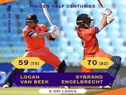 Englebrecht and Van Beck broke Dhoni-Jadeja's record and created a new record NED vs SL icc cricket wc 2023 | NED v SL: धोनी-जडेजा का रिकॉर्ड तोड़ एंगलब्रेट और वान बेक ने बनाया नया कीर्तिमान, सातवें विकेट के लिए रिकॉर्ड शतकीय साझेदारी की