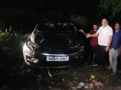 Car fell into drain in Faridabad three people died by drowning | Faridabad: गहरे नाले में गिरी कार, 3 लोगों की मौत